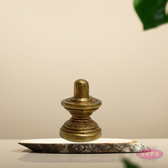Brass Shiva Lingam with Avudaiyar – Traditional Pooja Idol