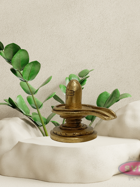 Brass Shiva Lingam with Jaladhari – Handcrafted Shivling Idol for Daily Pooja