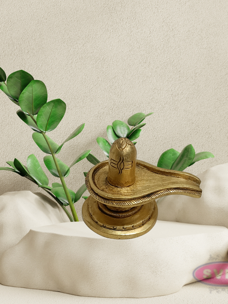 Brass Shiva Lingam with Jaladhari – Handcrafted Shivling Idol for Daily Pooja