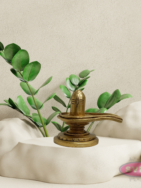 Brass Shiva Lingam with Jaladhari – Handcrafted Shivling Idol for Daily Pooja