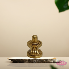 Brass Shiva Lingam with Avudaiyar – Traditional Pooja Idol