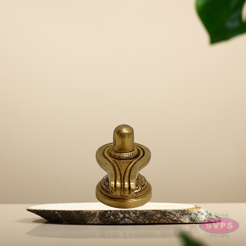 Brass Shiva Lingam with Avudaiyar – Traditional Pooja Idol