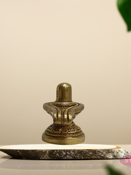Brass Shiva Lingam with Avudaiyar – Traditional Pooja Idol
