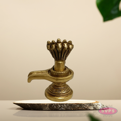 Brass Mahadev Shivling with Nagabharanam – Home Pooja Decor