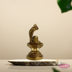 Brass Mahadev Shivling with Nagabharanam – Home Pooja Decor
