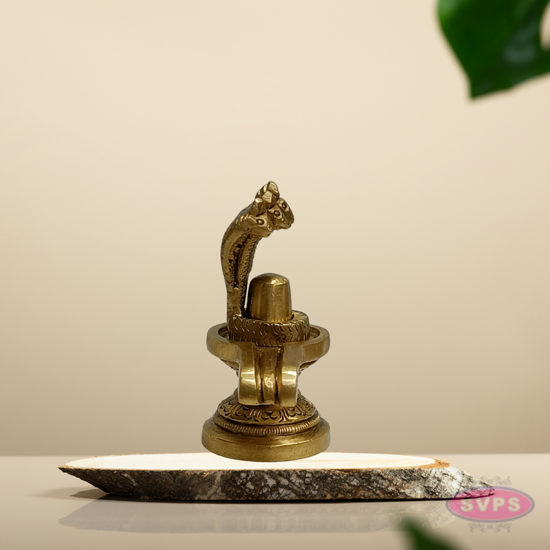 Brass Mahadev Shivling with Nagabharanam – Home Pooja Decor