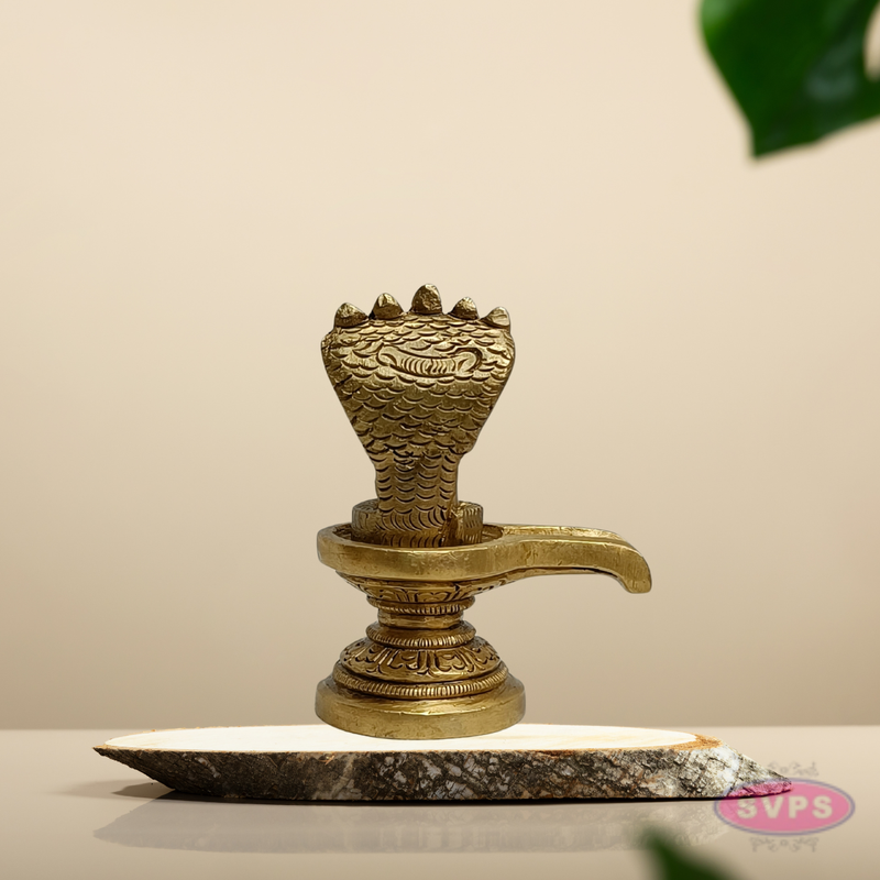 Brass Mahadev Shivling with Nagabharanam – Home Pooja Decor