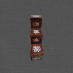 Wooden 3 Step Lamp Stand for Pooja Room – Traditional Decorative Deepam Holder