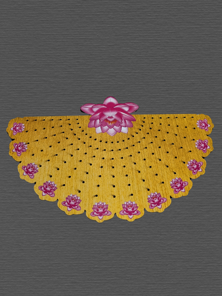 Wooden 108 Lotus Flower Ashtotram Stand for Daily Pooja & Chanting