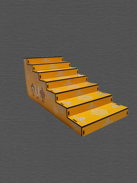 Wooden 7 Steps Golu Padi Stand for Navaratri Festival Decoration