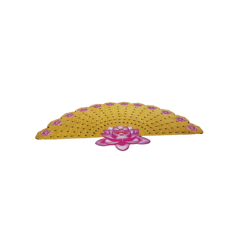 Wooden 108 Lotus Flower Ashtotram Stand for Daily Pooja & Chanting