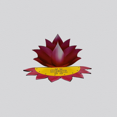 Decorative Wooden Lotus Base with Stand for Pooja & Spiritual Decor