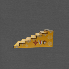 Wooden 7 Steps Golu Padi Stand for Navaratri Festival Decoration