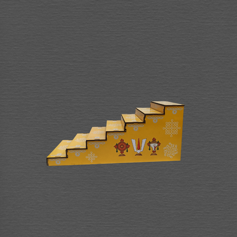 Wooden 7 Steps Golu Padi Stand for Navaratri Festival Decoration