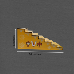 Wooden 7 Steps Golu Padi Stand for Navaratri Festival Decoration