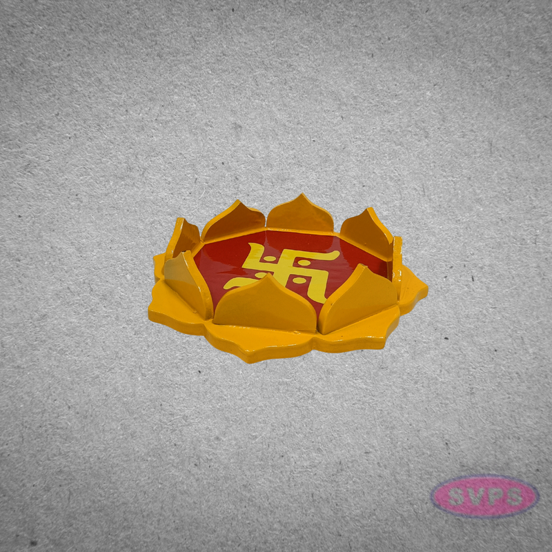 Handmade Lotus Shape Wooden Peetam for Home Temple Decoration