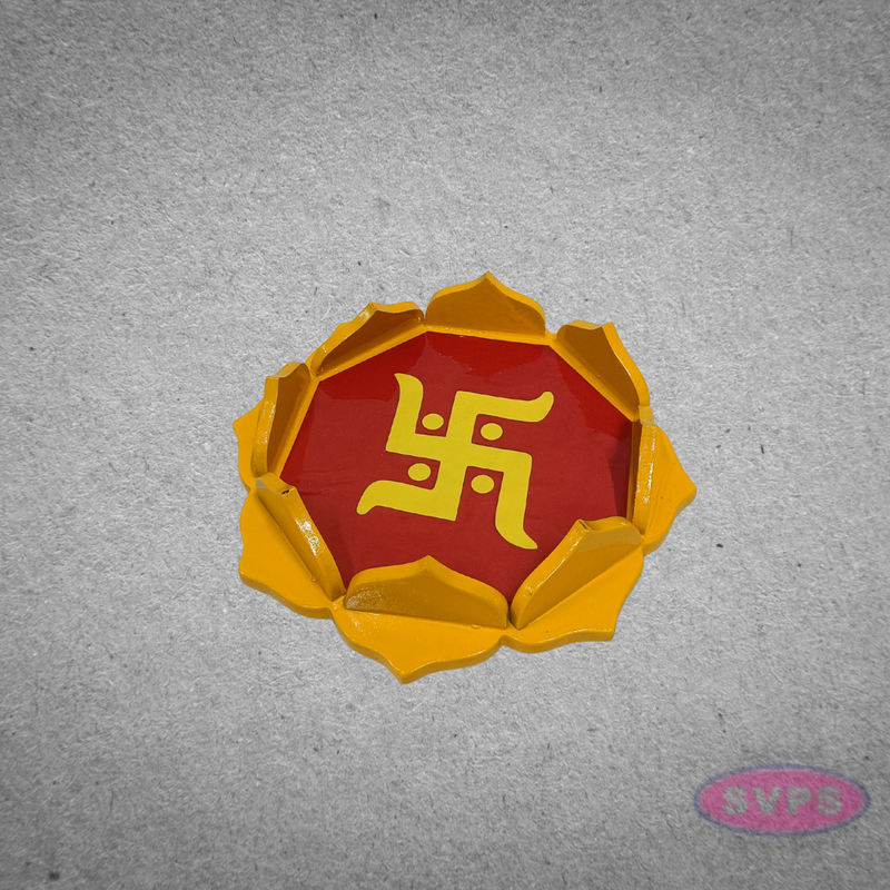 Handmade Lotus Shape Wooden Peetam for Home Temple Decoration