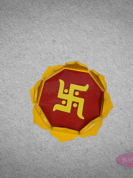 Handmade Lotus Shape Wooden Peetam for Home Temple Decoration