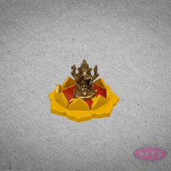 Wooden Lotus Deepam Stand for Puja & Home Decor