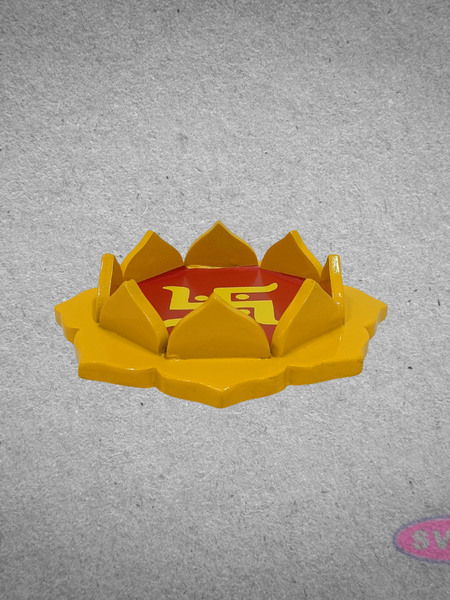 Wooden Lotus Deepam Stand for Puja & Home Decor