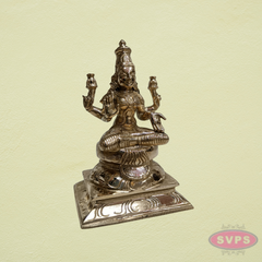Panchalogham Goddess Mahalakshmi Idol on Lotus Pedestal – 7 Inch
