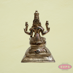 Panchalogham Goddess Mahalakshmi Idol on Lotus Pedestal – 7 Inch