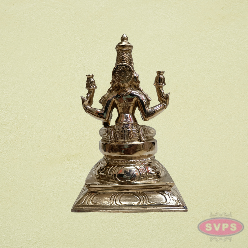Panchalogham Goddess Mahalakshmi Idol on Lotus Pedestal – 7 Inch