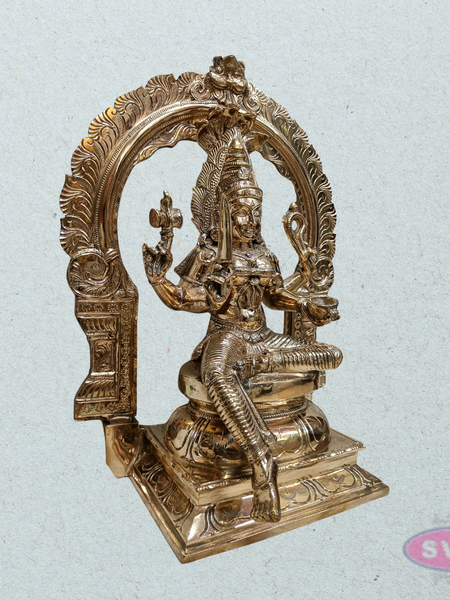 Panchalogham Sri Mariamman Idol with Prabhavali – 18 Inch Divine Goddess Statue