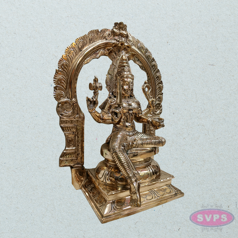 Panchalogham Sri Mariamman Idol with Prabhavali – 18 Inch Divine Goddess Statue