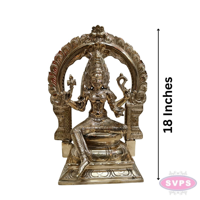 Panchalogham Sri Mariamman Idol with Prabhavali – 18 Inch Divine Goddess Statue