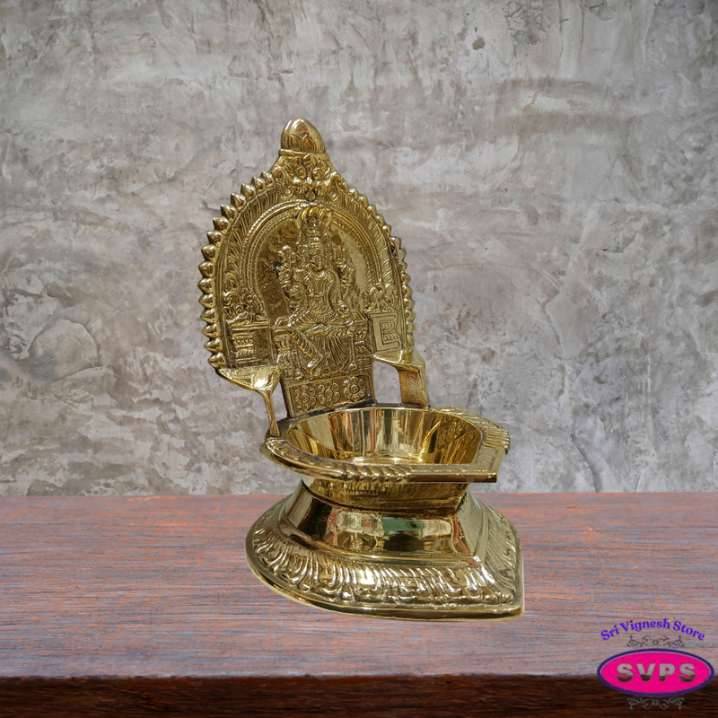 Brass Mariamman Vilakku – Traditional Amman Oil Lamp for Pooja