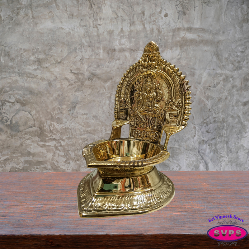 Brass Mariamman Vilakku – Traditional Amman Oil Lamp for Pooja