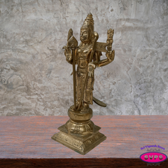 Panchalogham Lord Murugan Idol – 10.5 Inch Subramanya Swamy Statue