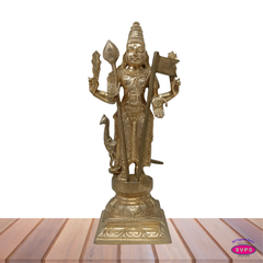 Panchalogham Lord Murugan Idol – 10 Inch Subramanya Swamy Statue