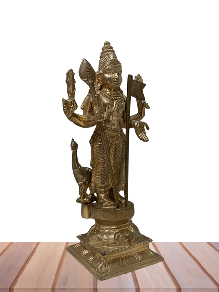 Panchalogham Lord Murugan Idol – 10 Inch Subramanya Swamy Statue