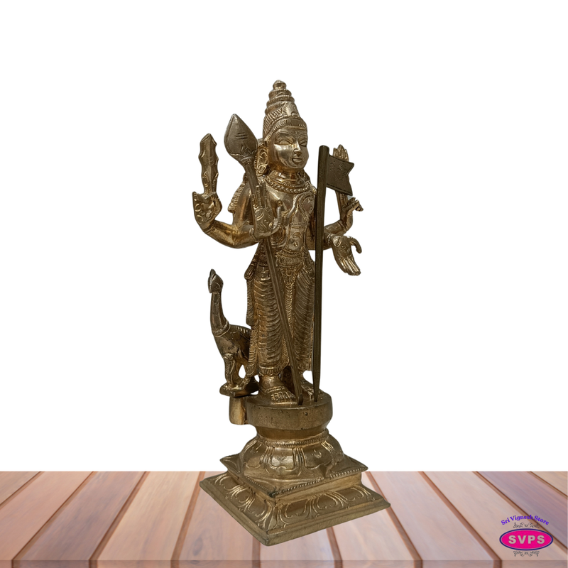 Panchalogham Lord Murugan Idol – 10 Inch Subramanya Swamy Statue