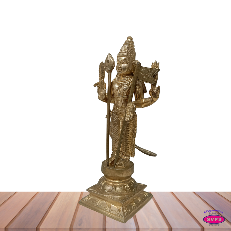 Panchalogham Lord Murugan Idol – 10 Inch Subramanya Swamy Statue