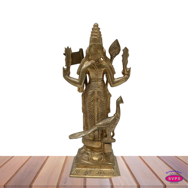 Panchalogham Lord Murugan Idol – 10 Inch Subramanya Swamy Statue