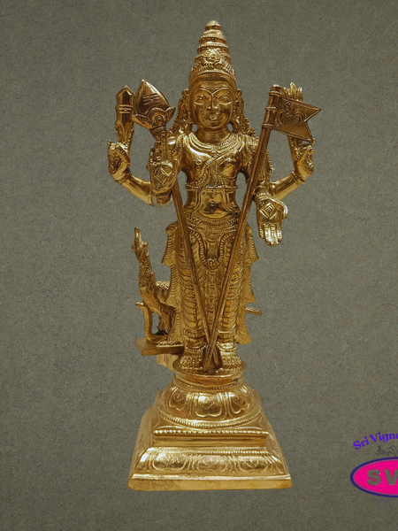 Sri Subramanya Swamy Panchaloha Idol 12 Inches – Murugan with Peacock Vahanam