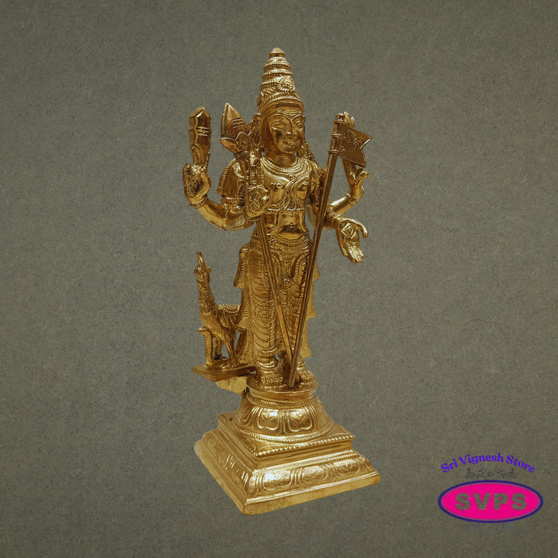 Sri Subramanya Swamy Panchaloha Idol 12 Inches – Murugan with Peacock Vahanam