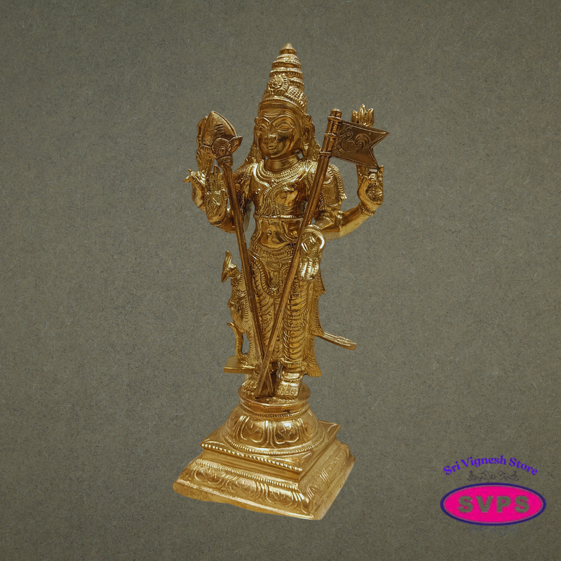 Sri Subramanya Swamy Panchaloha Idol 12 Inches – Murugan with Peacock Vahanam