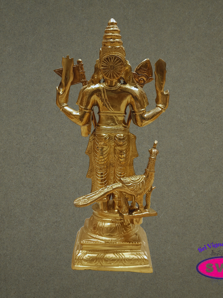 Sri Subramanya Swamy Panchaloha Idol 12 Inches – Murugan with Peacock Vahanam