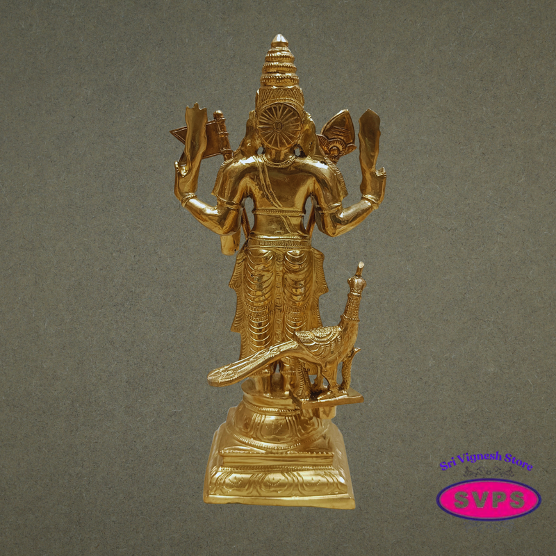 Sri Subramanya Swamy Panchaloha Idol 12 Inches – Murugan with Peacock Vahanam