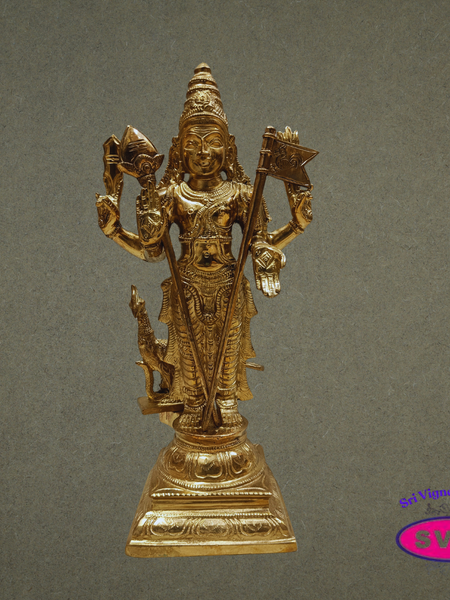 Sri Subramanya Swamy Panchaloha Idol 12 Inches – Murugan with Peacock Vahanam
