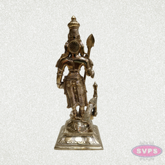 Panchalogham Lord Murugan Idol with Peacock & Vel – 10 Inch