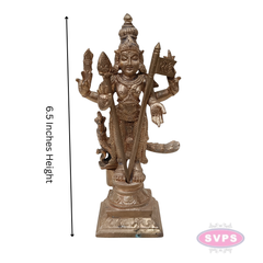 Handmade Panchalogam Murugar / Kumarar Karthikeyar Statue - 6.5 Inches