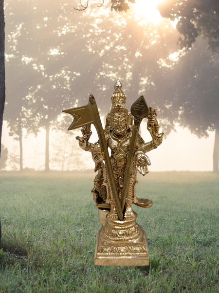 Panchalogam Murugan Valli Deivanai Handmade - 4 Inches