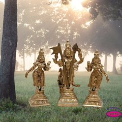 Panchalogam Murugan Valli Deivanai Handmade - 4 Inches