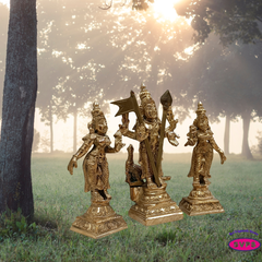 Panchalogam Murugan Valli Deivanai Handmade - 4 Inches