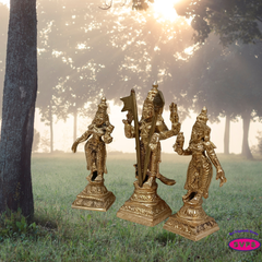 Panchalogam Murugan Valli Deivanai Handmade - 4 Inches